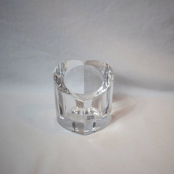 Royal Limited Lead Crystal Heart Candleholder From Czech Republic - Picture 1 of 6